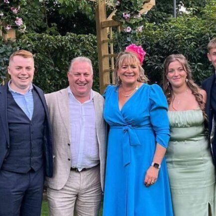 The Callaghans involved in the Camino walk for the Mercy Hospital, from left, Luke, James, Dermot, Grace, Kate, and Eoin
