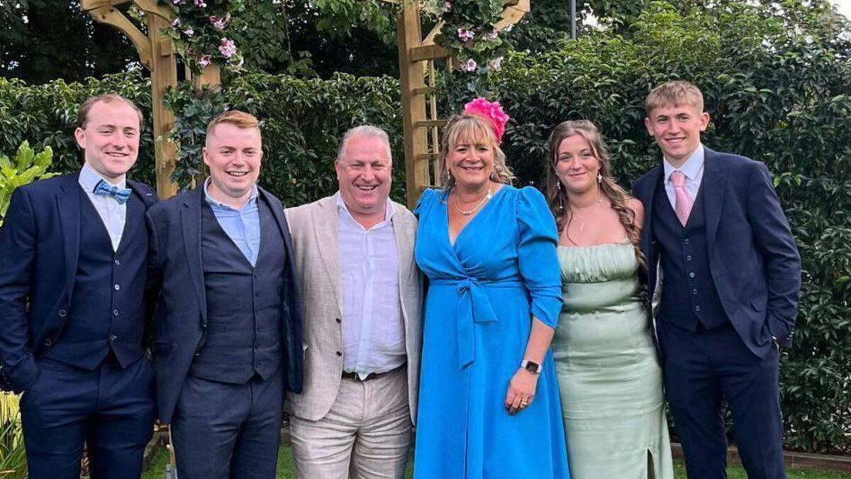 The Callaghans involved in the Camino walk for the Mercy Hospital, from left, Luke, James, Dermot, Grace, Kate, and Eoin